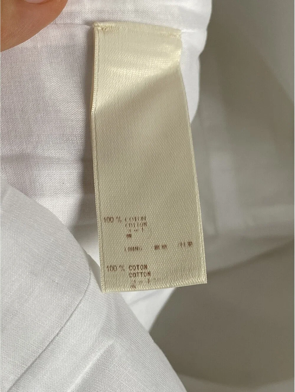 NWOT Louis Vuitton FR-34 Vintage White LV Logo Bow Cotton Top Blouse Italy